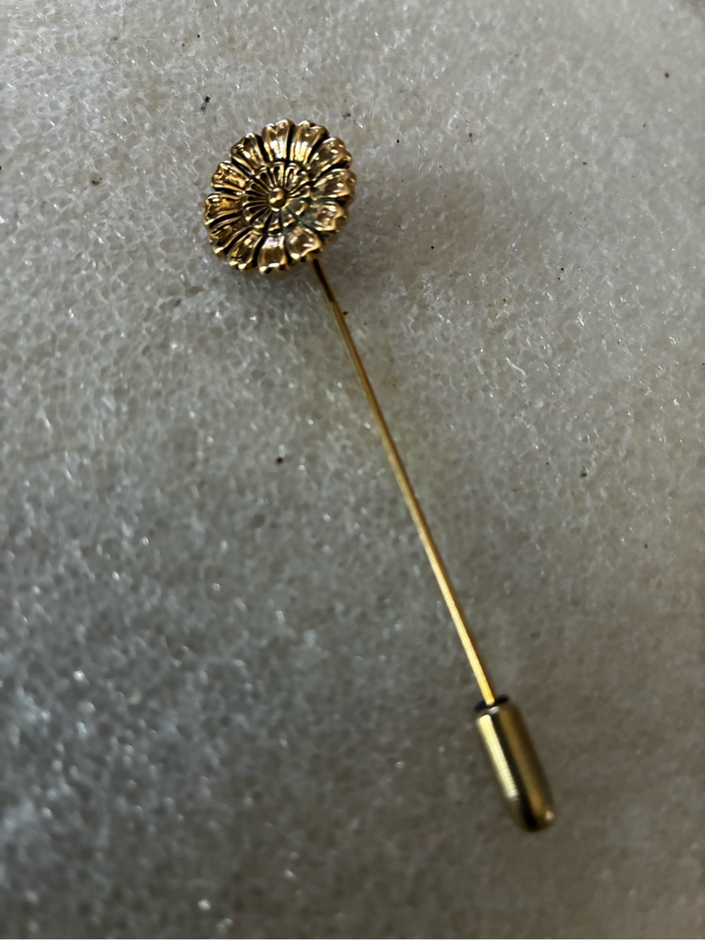 Gold Floral Stick Lapel Pin - Women's Jewelry